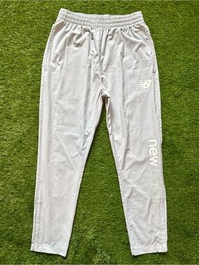 New Balance Grey Logo Zip Athletic Track Pants Small